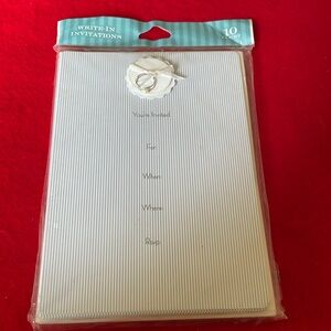 G Squared Write-In Invitations-Double Ring Invite-10 ct. per Pack w/ Envelopes